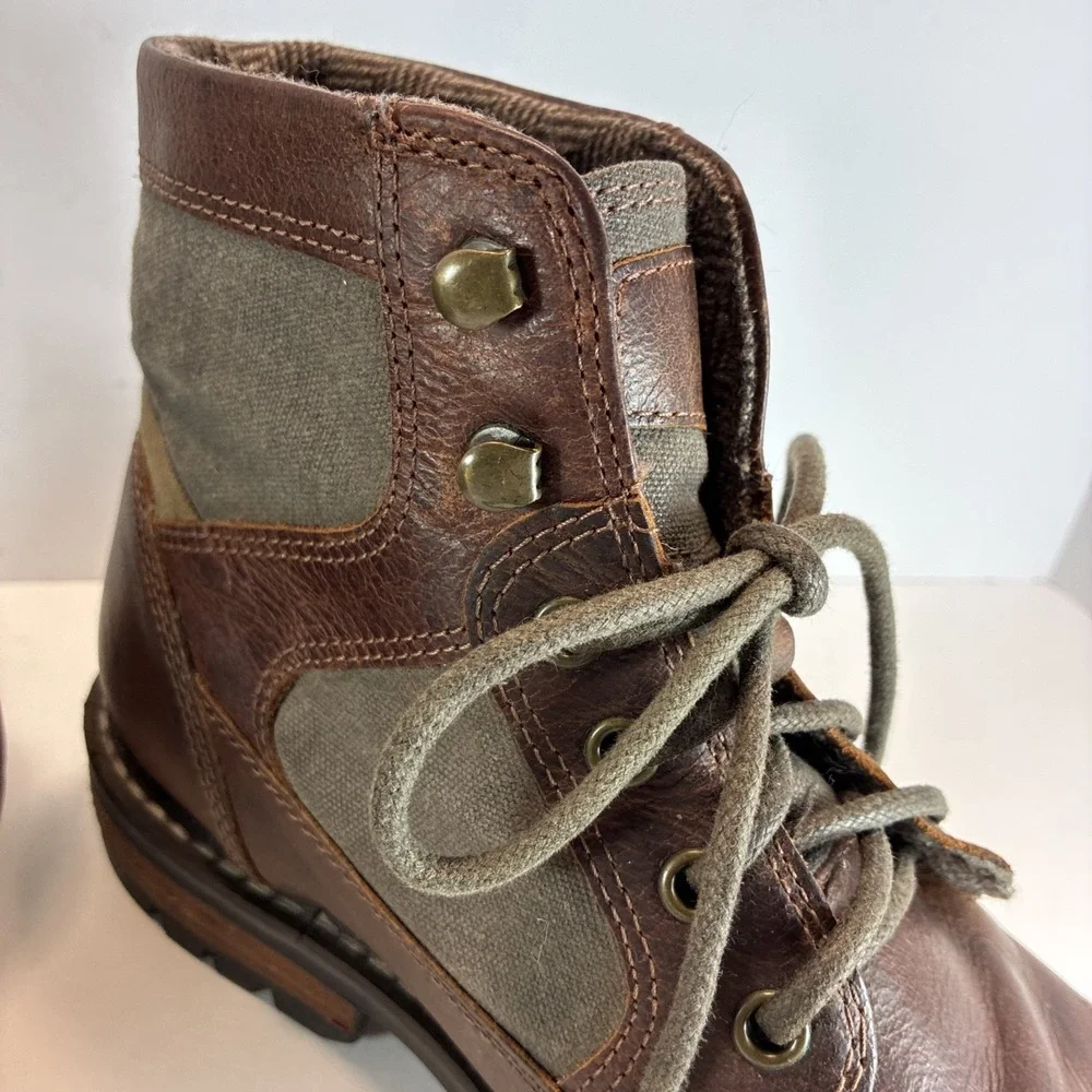 Men's 9.5 Boots Crevo Chestnut Brown Leather Boots Reginald 200 GUC Shearling